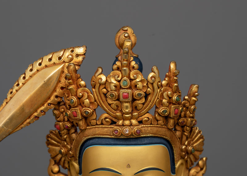 Manjushri: An Insight Wisdom Deity Statue | Sculptural Perfection