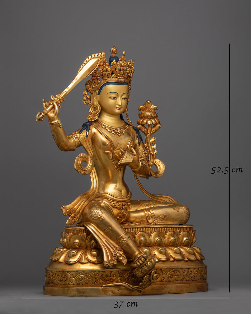 Manjushri: An Insight Wisdom Deity Statue | Sculptural Perfection