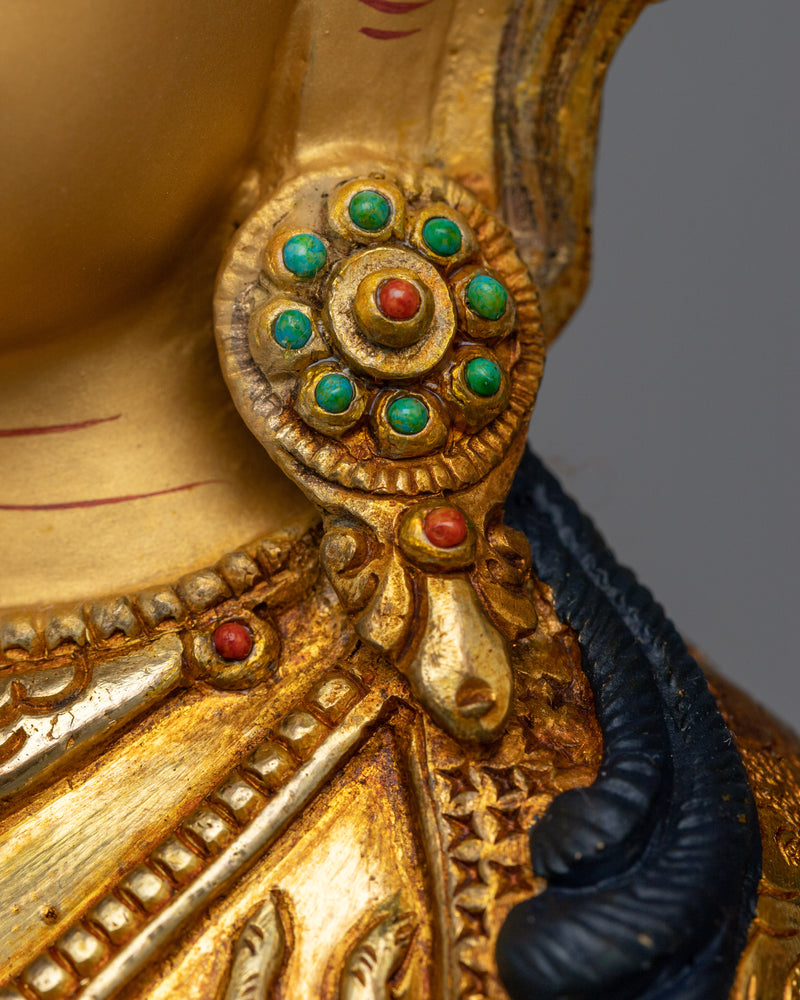 Chenrezig Gold Gilded 25cm Statue | Embodiment of Compassion and Serenity