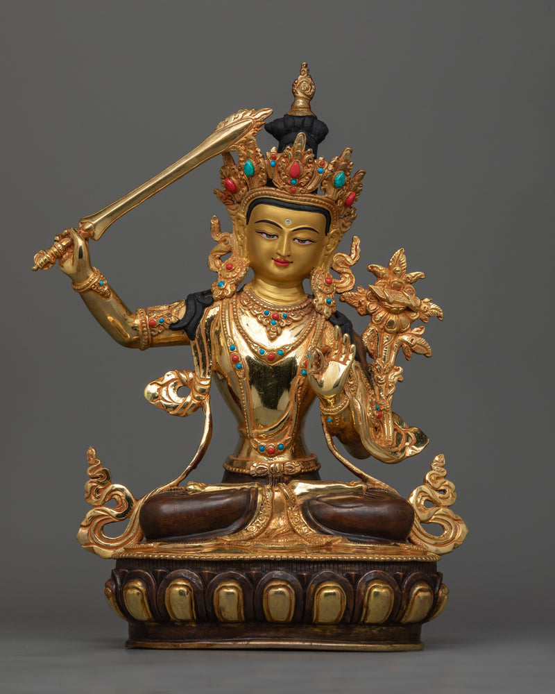 manjushri-adored-with-gemstones