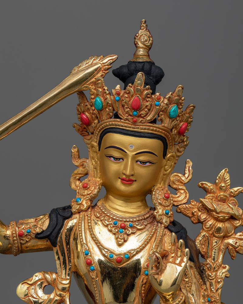 manjushri-adored-with-gemstones