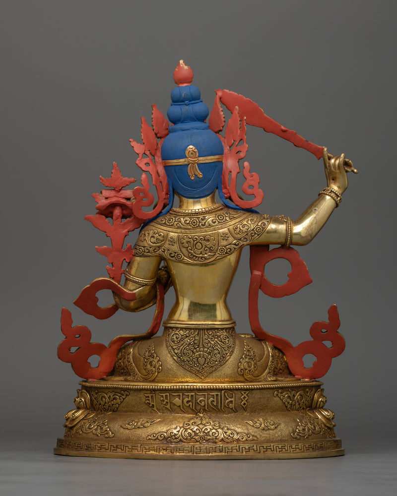 Manjushri Insight Wisdom Deity Statue | Icon of Supreme Knowledge