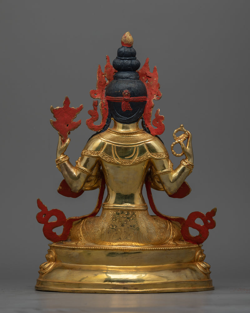 Serene Chenrezig Handmade Statue | Handcrafted Symbol of Compassion