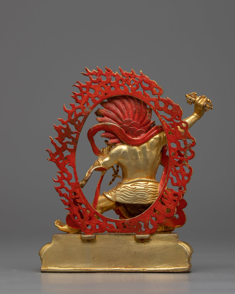 Vajrapani 24K Gold Electroplated Statue | Guardian of Strength and Protection