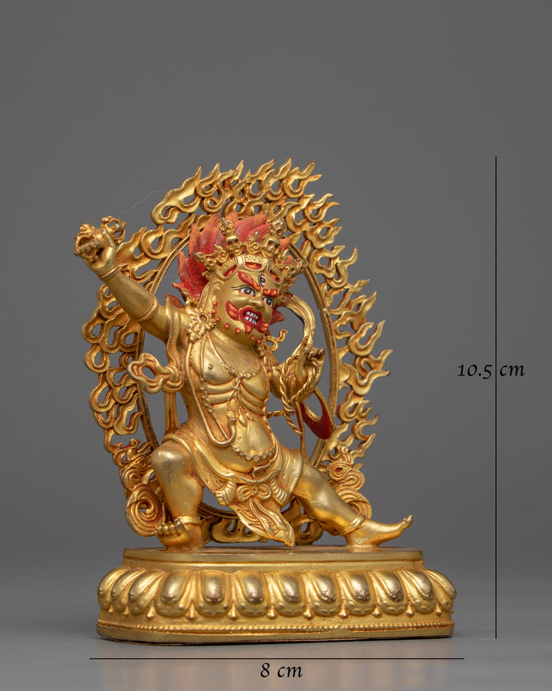 Vajrapani 24K Gold Electroplated Statue | Guardian of Strength and Protection