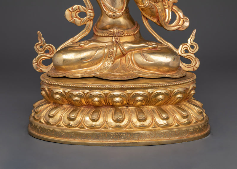 Nepalese Handcrafted Manjushri Deity Statue | Embodiment of Wisdom