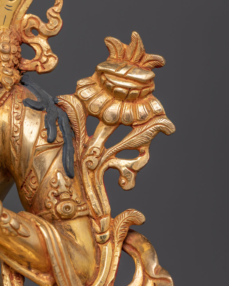 Nepalese Handcrafted Manjushri Deity Statue | Embodiment of Wisdom