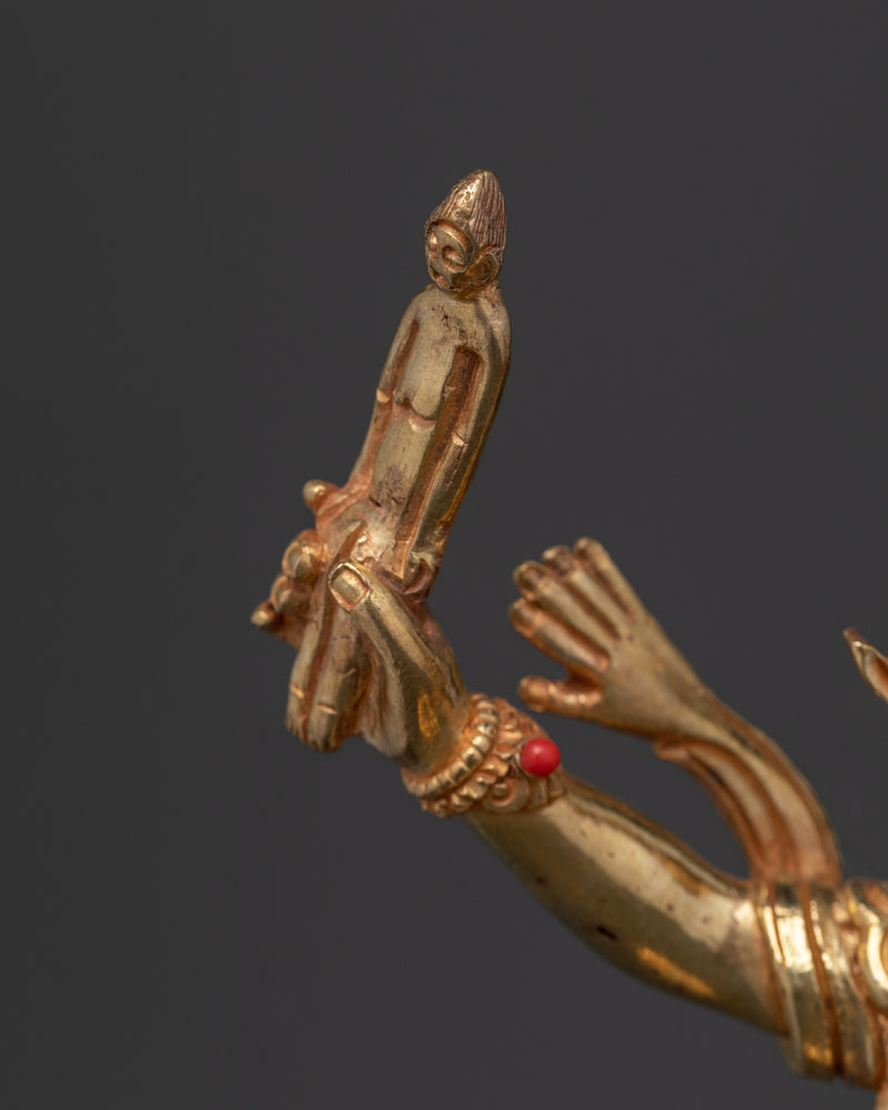 Ekajati Handmade Gold Gilded Statue | Protector of the Secret Mantras