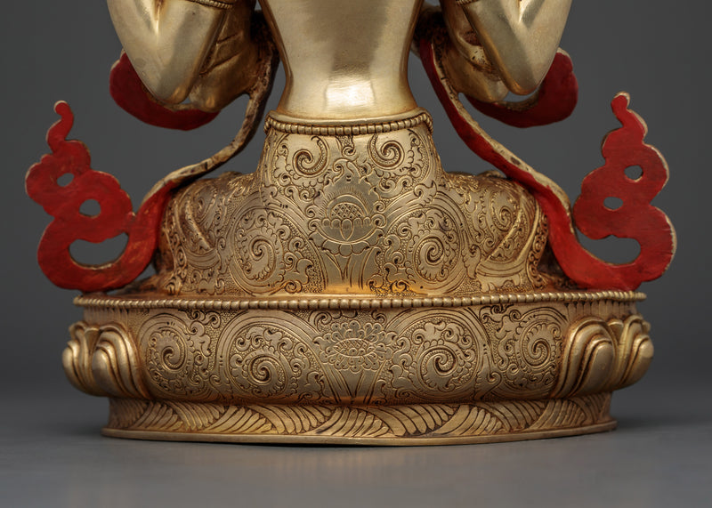 Chenrezig Beautiful Copper Statue | Compassionate Bodhisattva