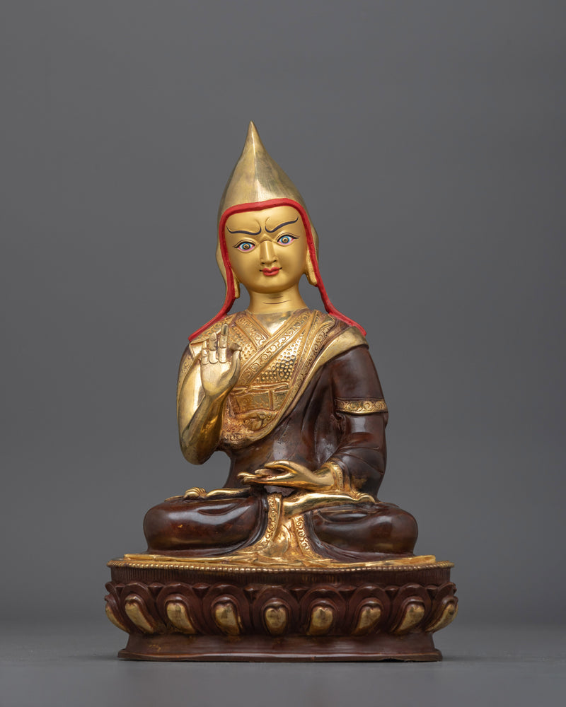 The Master of Enlightenment with Disciples | Tsongkhapa Statue Set