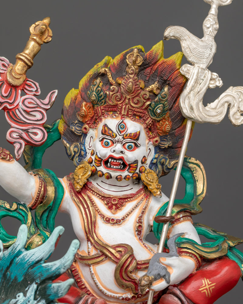 The Deity of Wealth and Compassion | White Dzambhala Statue