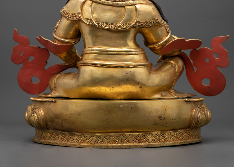 Dzambhala Deity Statue | 24K Gold Gilded Copper Masterpiece