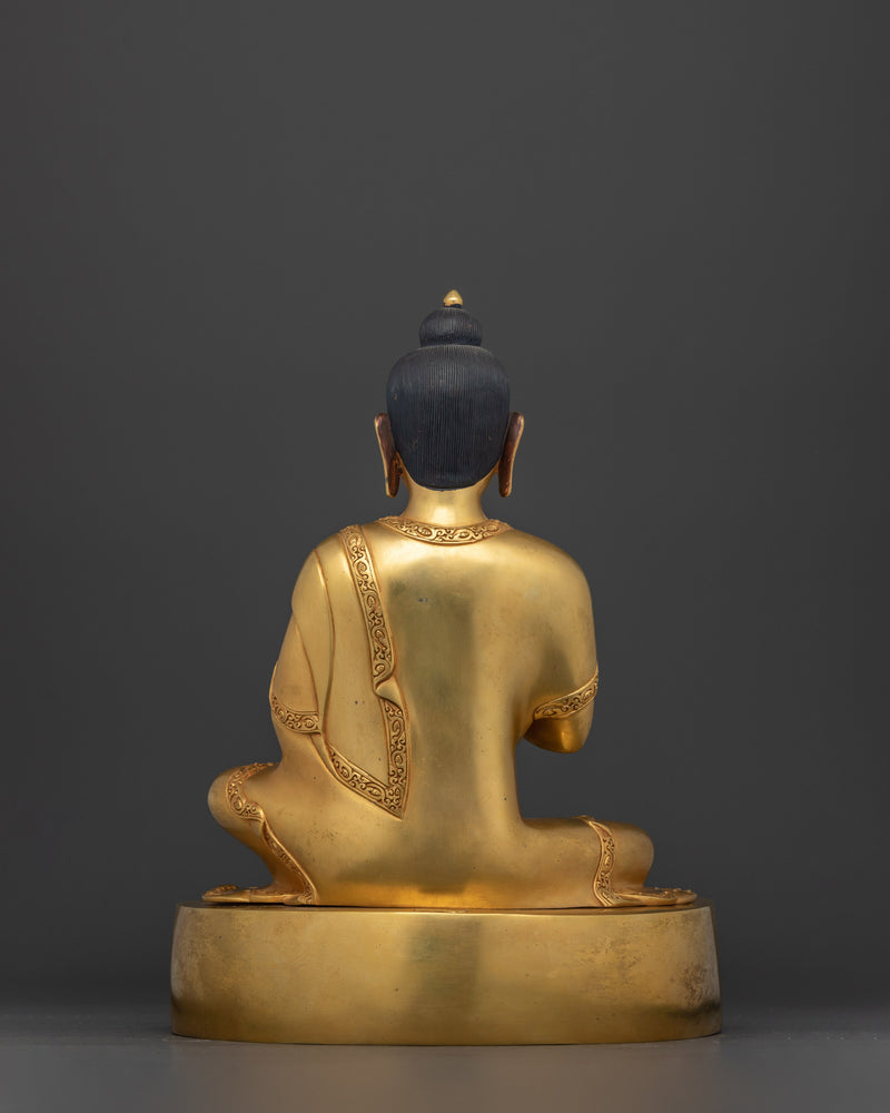 Nagarjuna Figurine | 24K Gold Gilded Copper Statue