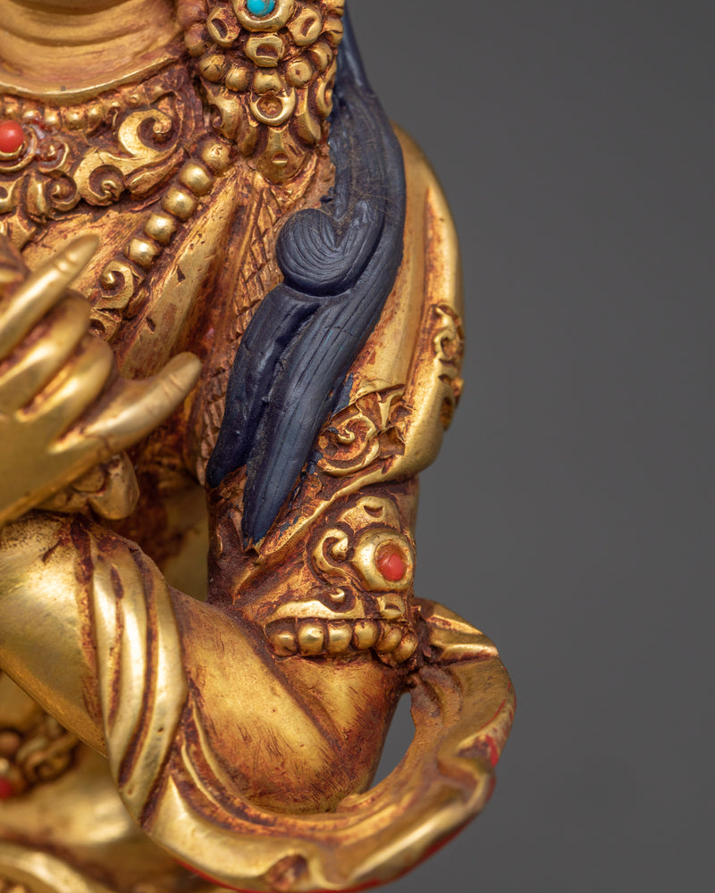 24K Gold Gilded Vajradhara | Tibetan Dorje Chang