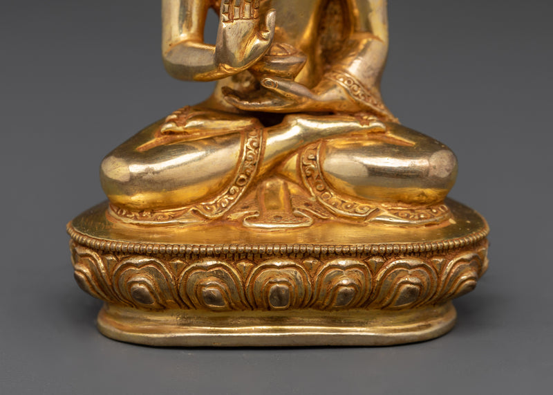 24K gold gilded Amoghasiddhi |  Embodiment and Fearlessness