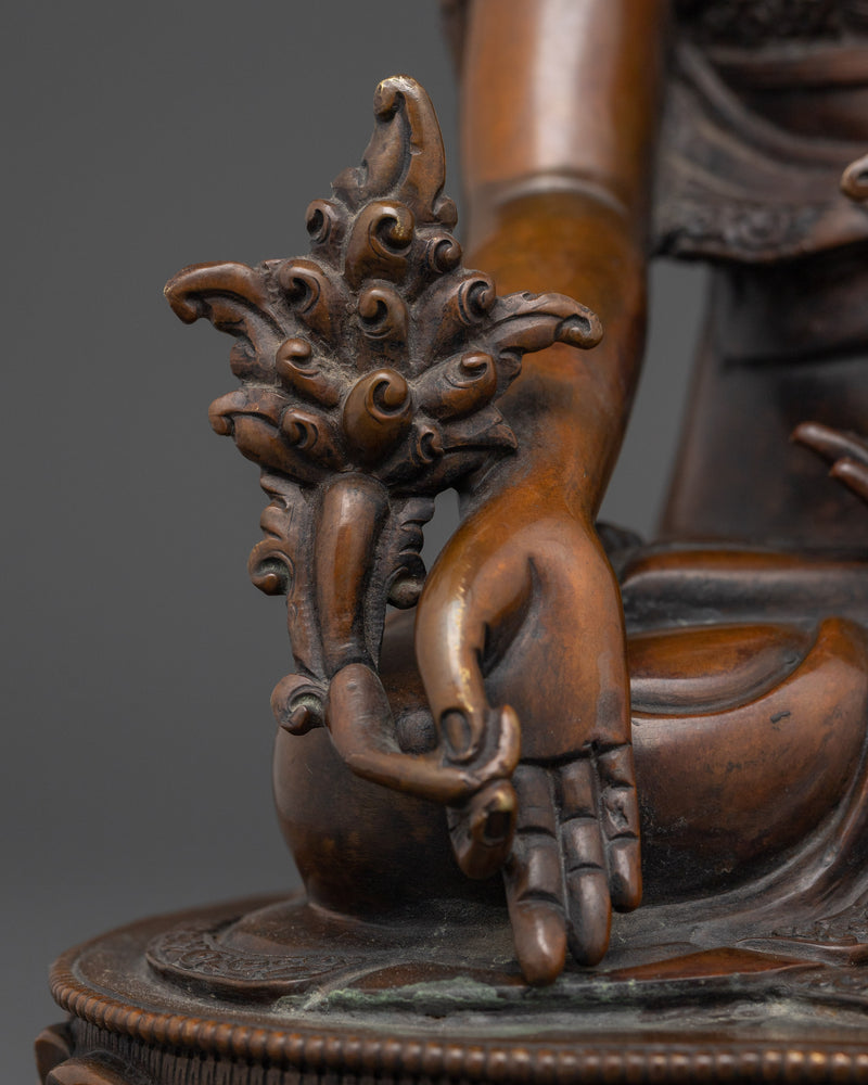 Source of Compassion Medicine Buddha Statue | The Supreme Healer Oxidized Scuplture