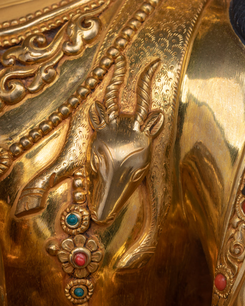 Holy Buddha Chenrezig | 24K Gold Gilded Copper Statue