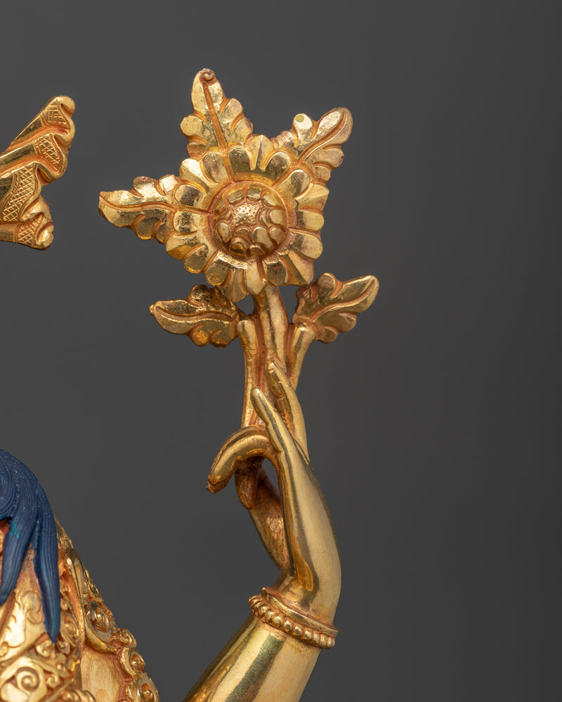 24K Gold Gilded Chenrezig Figurine | Divine Compassion