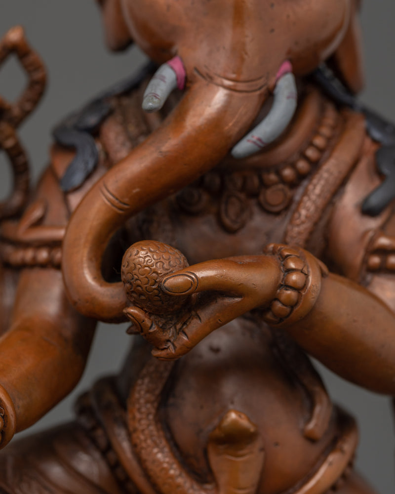 Handcarved Oxidized Ganesh Statue | Tibetan Buddhism Art