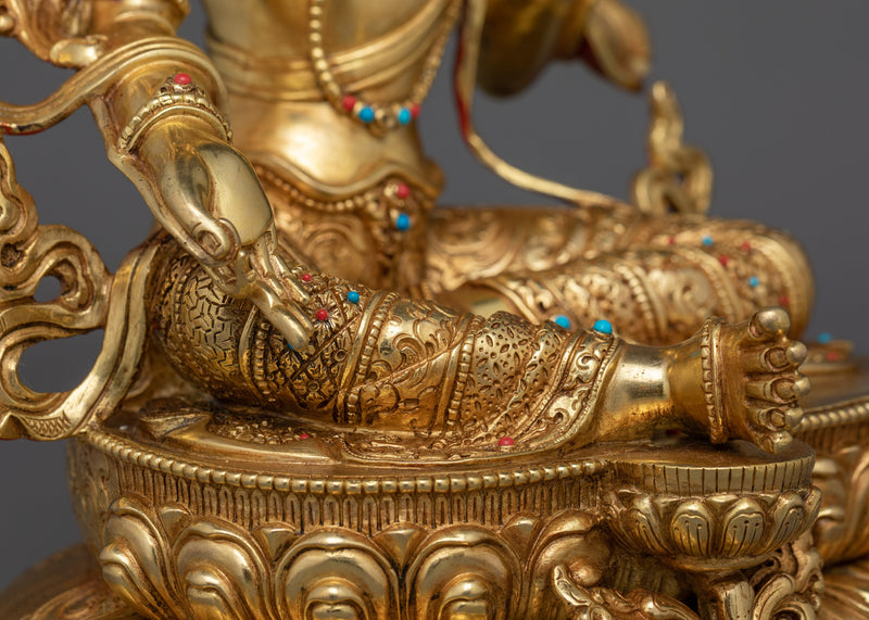 Buddhist Green Tara Figurine | The Compassionate Mother of Liberation