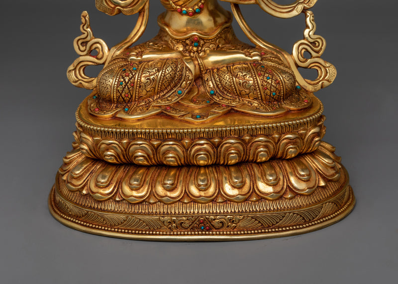 Manjushri Buddha of Knowledge | Handcrafted Tibetan Copper Statue