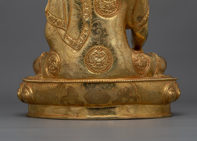 Master of Compassion Shakyamuni | 24K Gold Gilded Enlightened One Statue