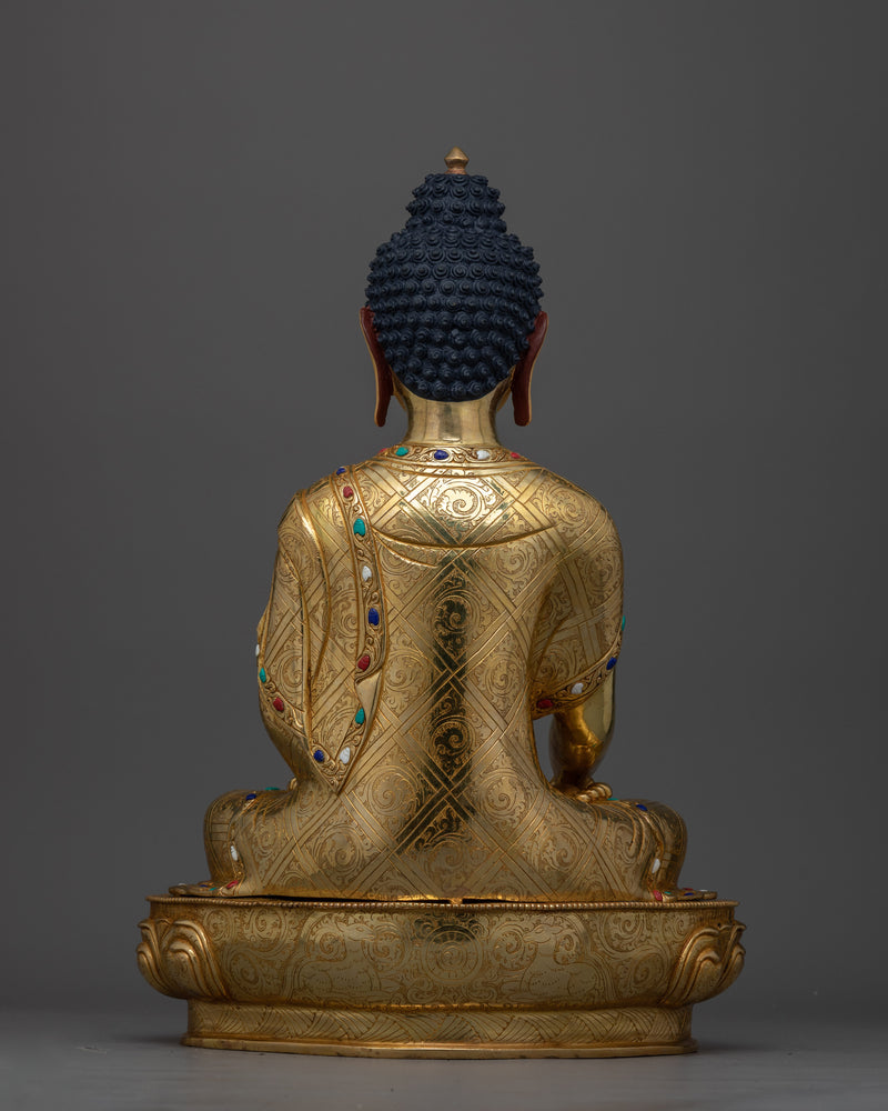 Shakyamuni Serene Buddha Statue | Hand-Carved Tibetan Sculpture