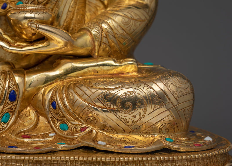 Shakyamuni Serene Buddha Statue | Hand-Carved Tibetan Sculpture