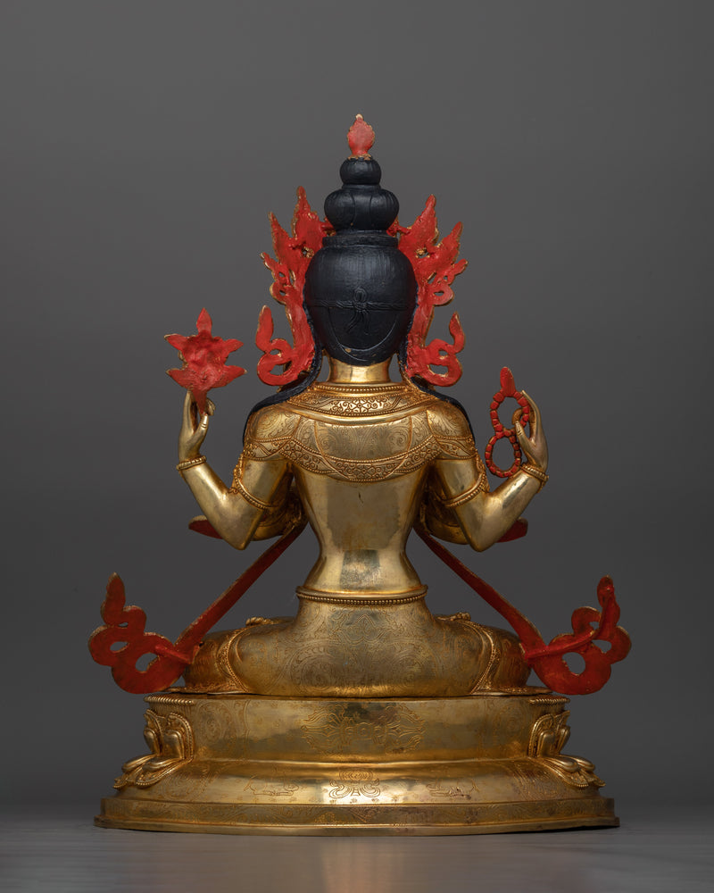 Four-Armed Chenrezig Buddha Statue