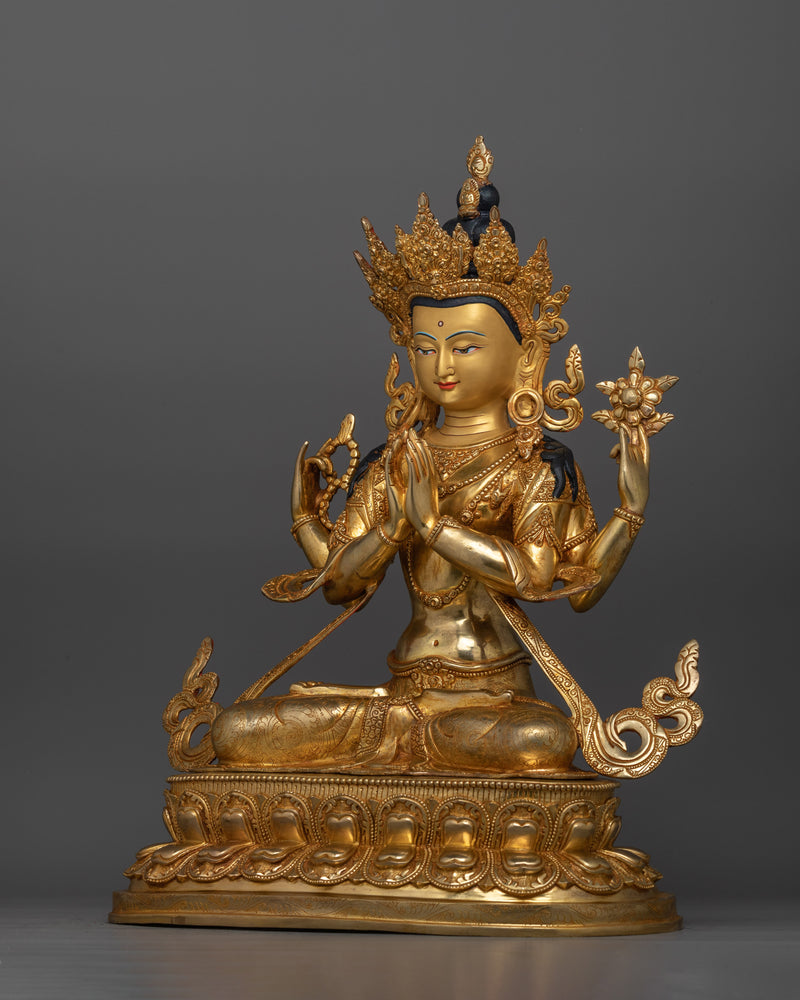 Four-Armed Chenrezig Buddha Statue