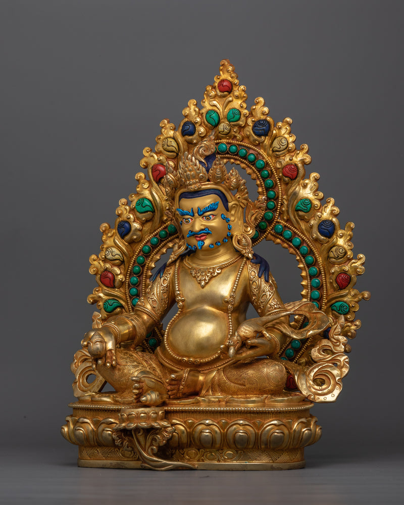 Dzambhala Wealth Buddha | Tibetan Prosperity Deity Statue