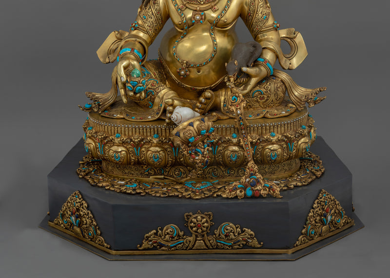 Yellow Dzambhala Wealth Deity | Collector's Pride Tibetan Buddhist Wealth Statue