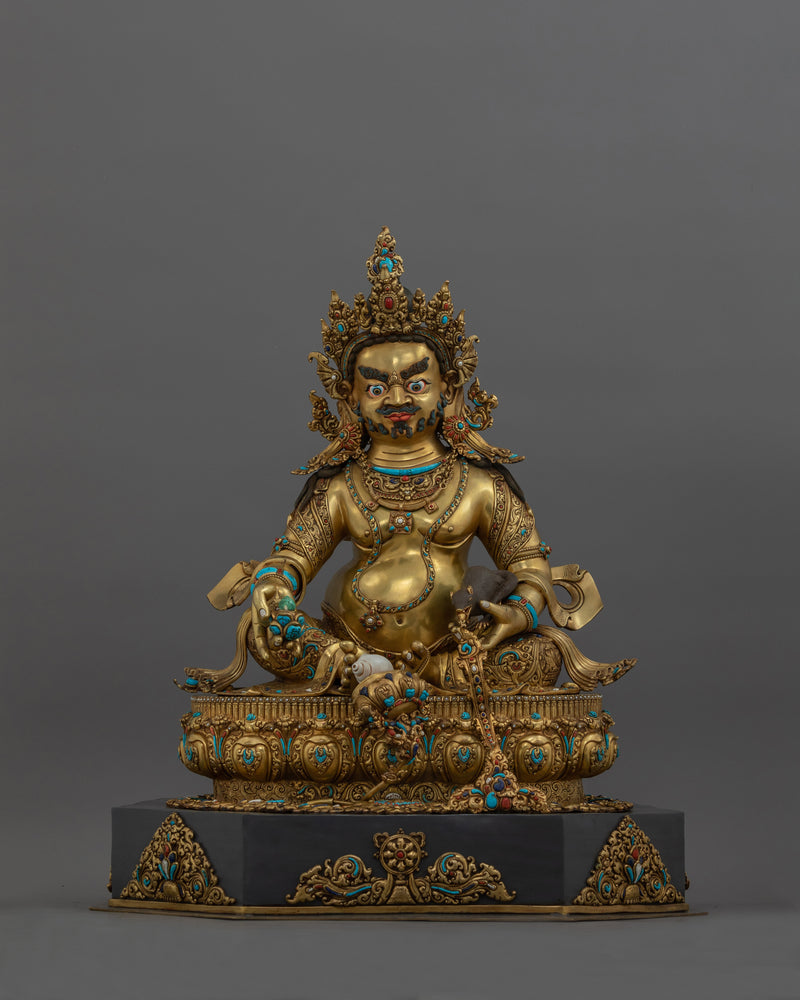 Yellow Dzambhala Wealth Deity | Collector's Pride Tibetan Buddhist Wealth Statue