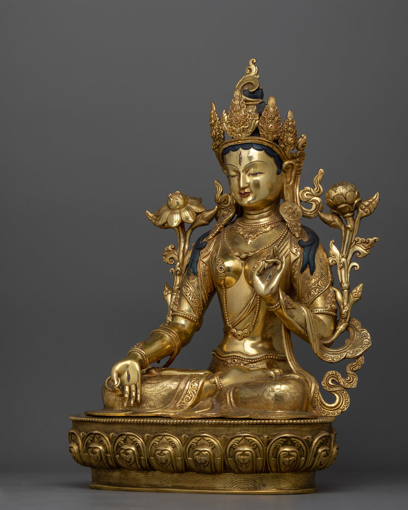 Buddhism White Tara Figure | Serene Meditation Tara