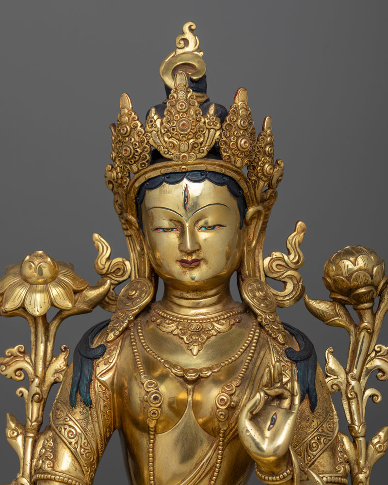 Buddhism White Tara Figure | Serene Meditation Tara