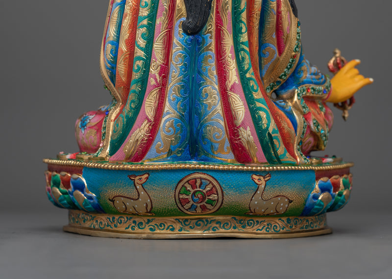 Tibetan Buddhist Master Guru Padmasambhava Sadhana Statue | Guru Rinpoche Art for Spiritual Practices