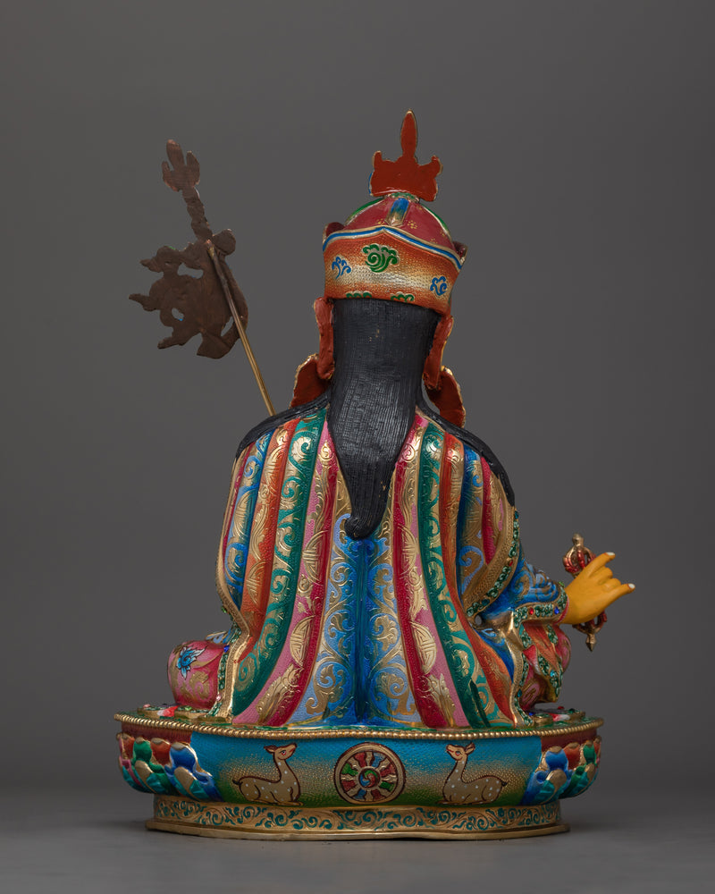 Tibetan Buddhist Master Guru Padmasambhava Sadhana Statue | Guru Rinpoche Art for Spiritual Practices