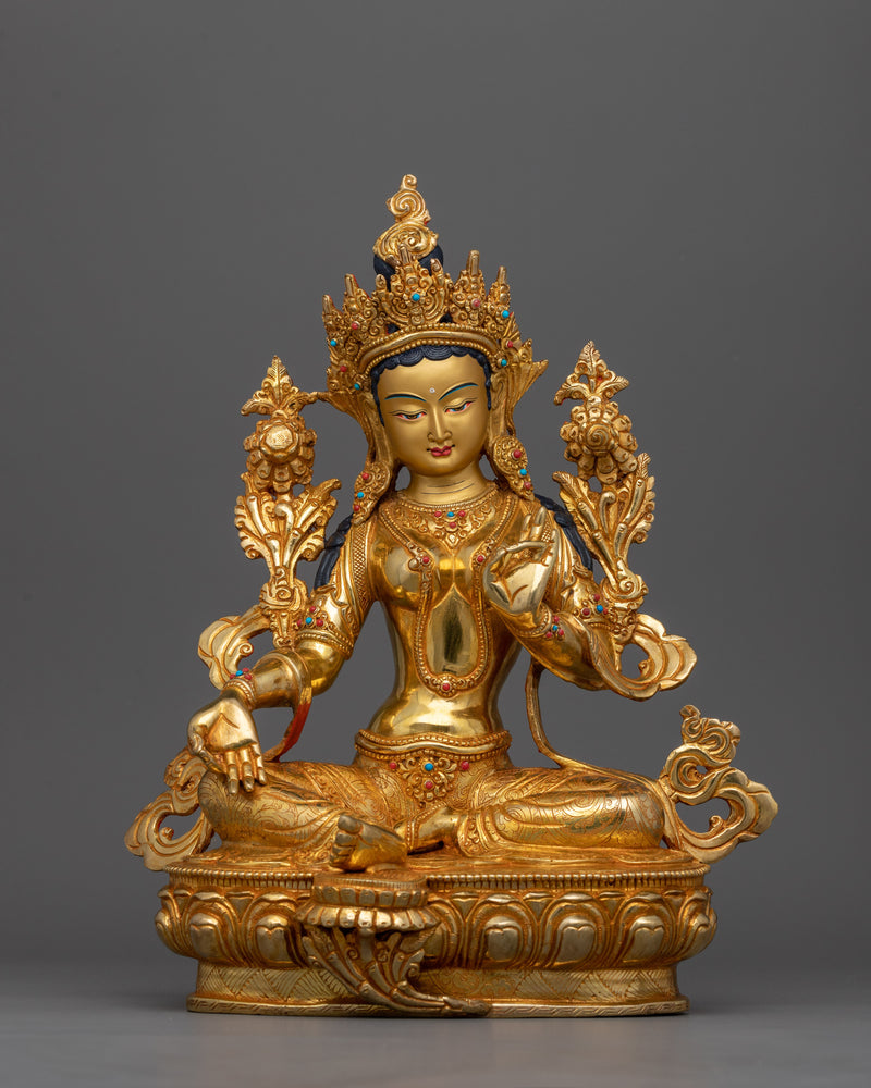 tibetan-green-tara-buddha-statue