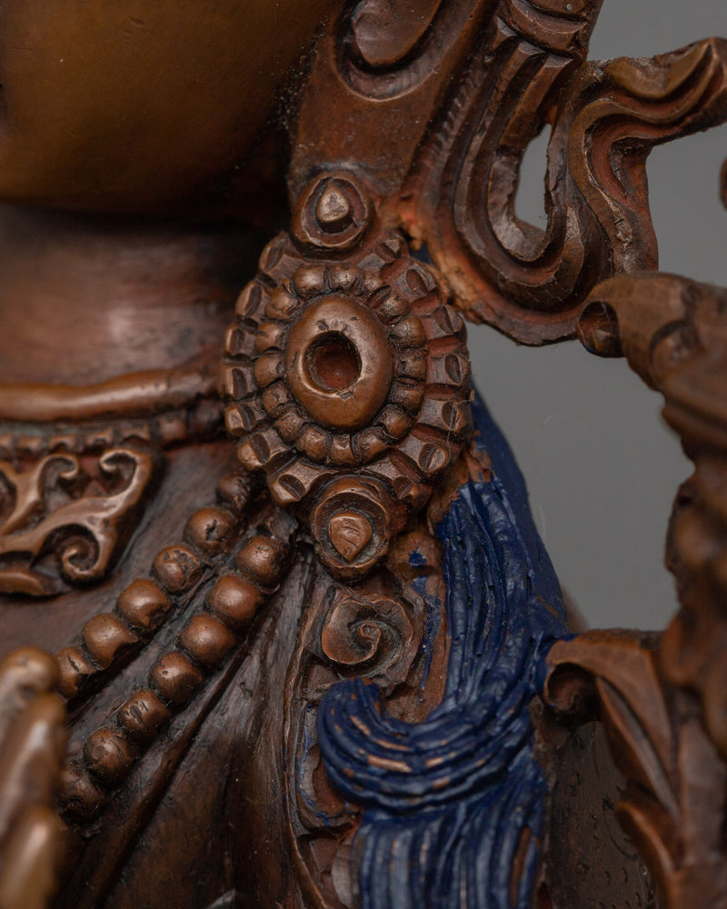 Wisdom Oxidized Manjushri Statue | The Bodhisattva of Wisdom