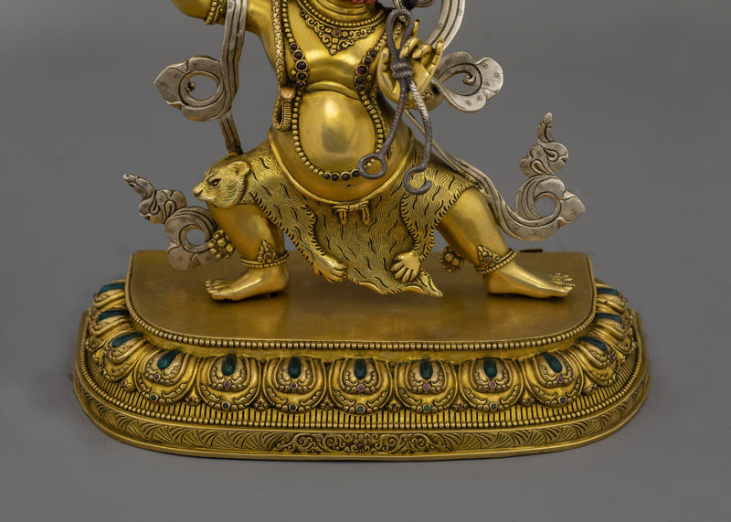 Handcarved Vajrapani Deity Sculpture | Tibetan Lord of Power Deity