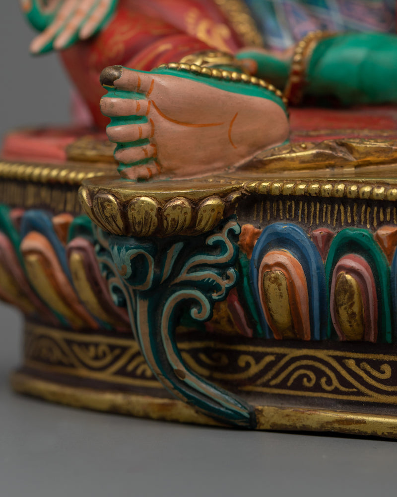 Compassionate Green Tara Yoga Decor | Tibetan Art and Craftsmanship