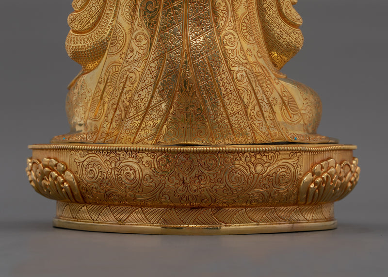 Hand-Carved Semi-Wrathful Guru Tsokye Dorje Statue | Enlightened Guru