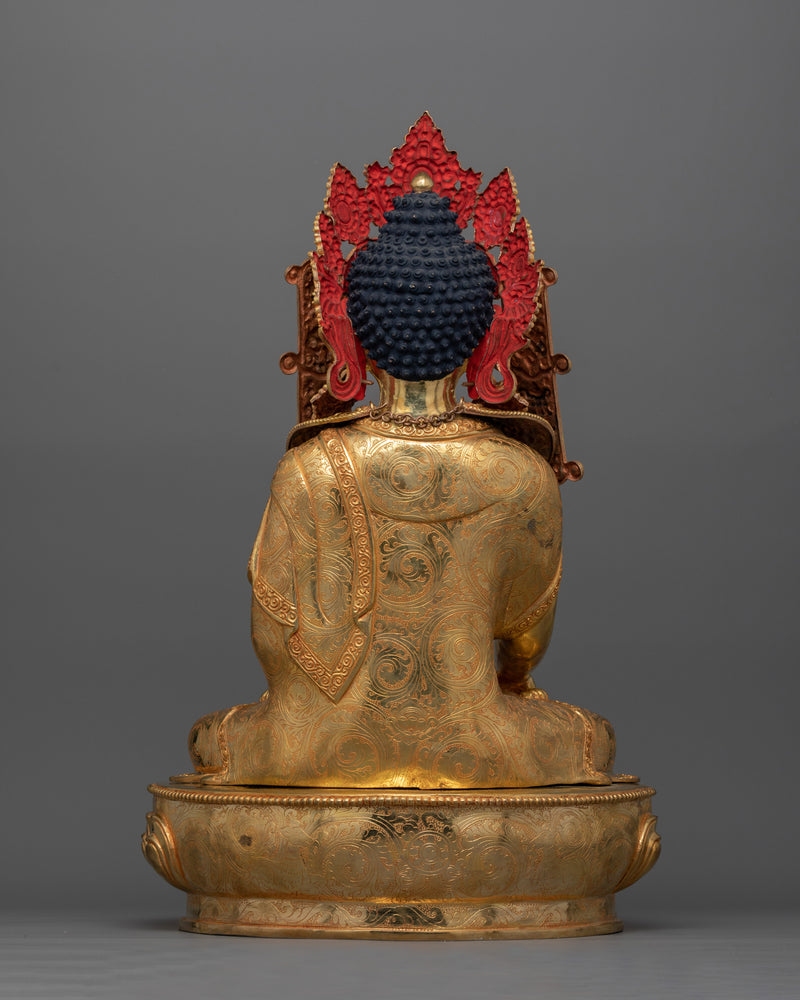 Hand-Carved Crown Buddha Shakyamuni Figure | The Sage of Shakya Clans