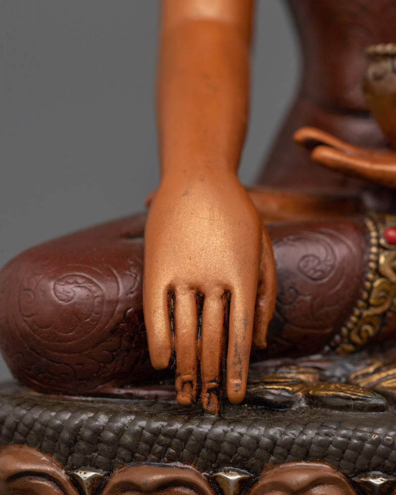 Hand-Carved Shakyamuni Buddha of Trinity Statue | Founder of Buddhism