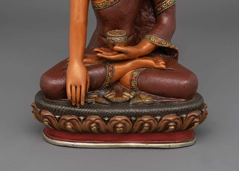 Hand-Carved Shakyamuni Buddha of Trinity Statue | Founder of Buddhism