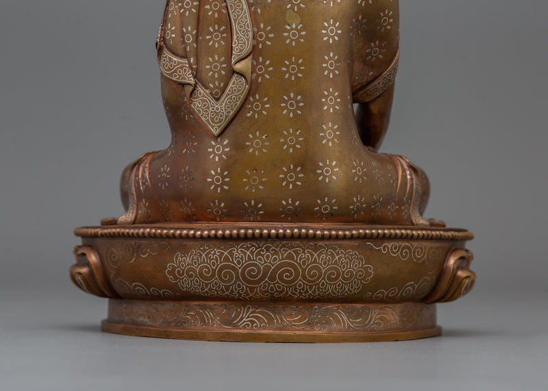 Sakyamuni Buddha of Compassion | Artisan Copper Statue for Meditation and Serenity