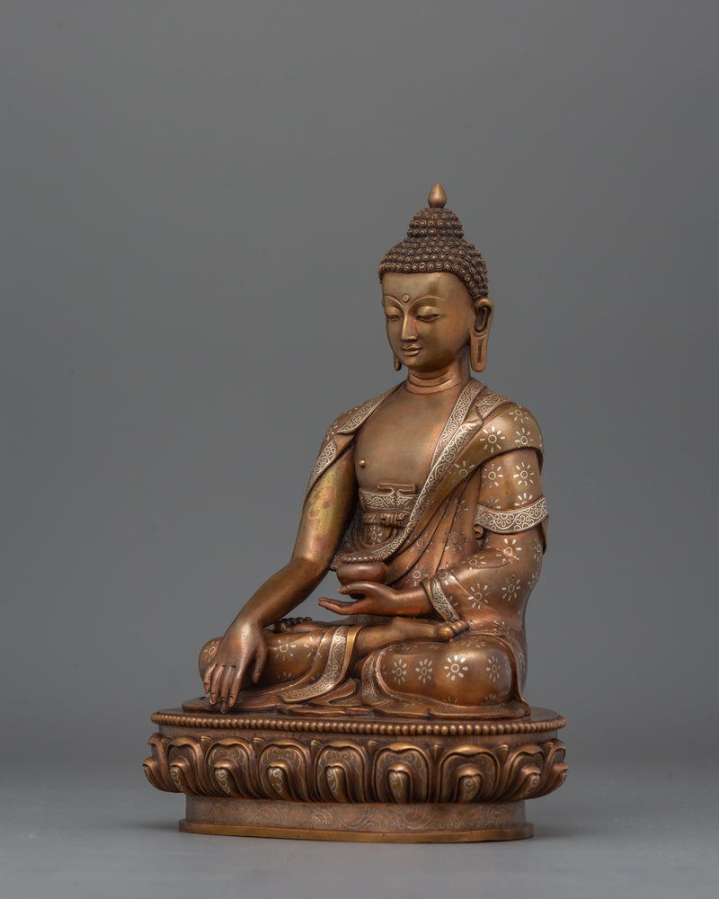 Sakyamuni Buddha of Compassion | Artisan Copper Statue for Meditation and Serenity