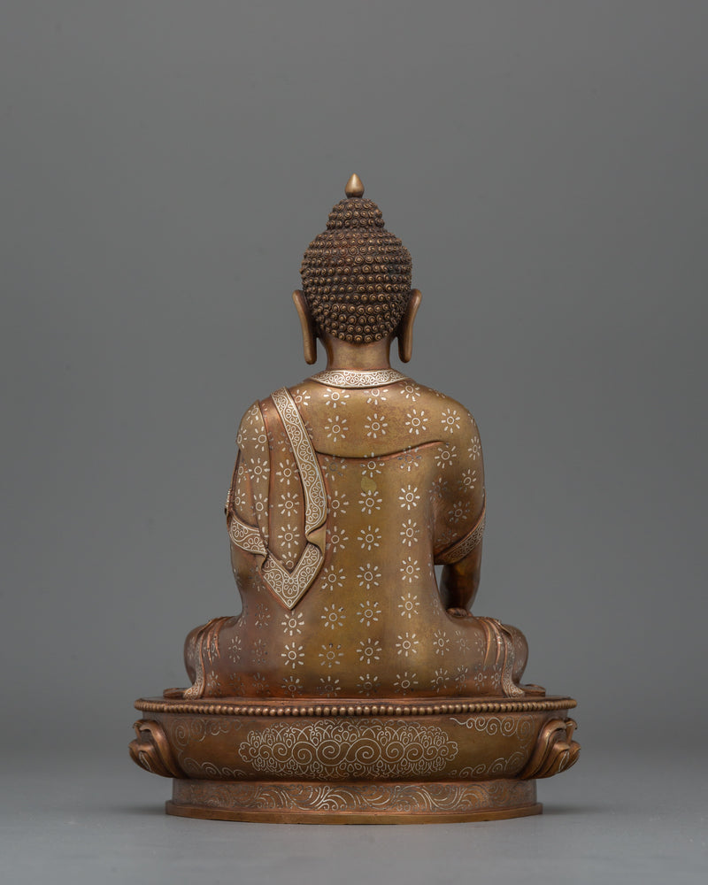 Sakyamuni Buddha of Compassion | Artisan Copper Statue for Meditation and Serenity