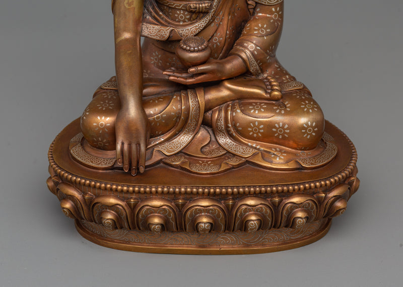 Sakyamuni Buddha of Compassion | Artisan Copper Statue for Meditation and Serenity