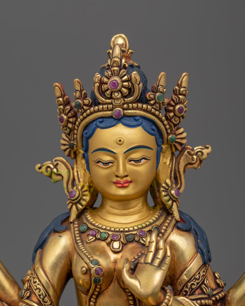 Handcrafted 24K Gold-Gilded Lakshmi Statue | Goddess of Wealth and  Prosperity